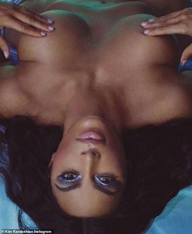 Kim Kardashian goes topless in new Instagram snaps (photos)