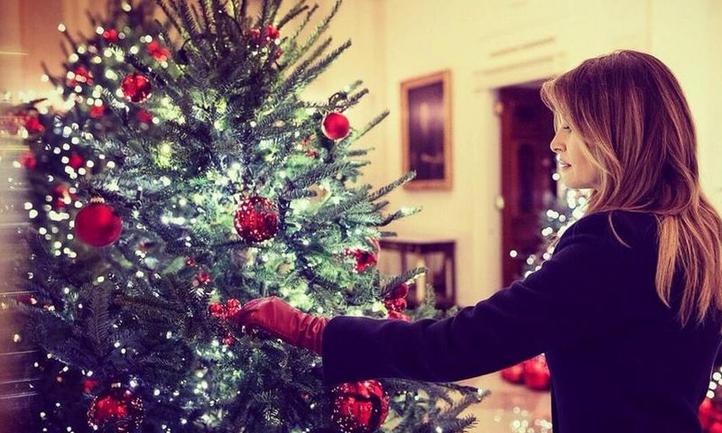 melania white house christmas