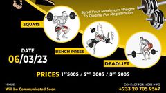 Powerlifters to do battle at 2023 Powerlifting Competition