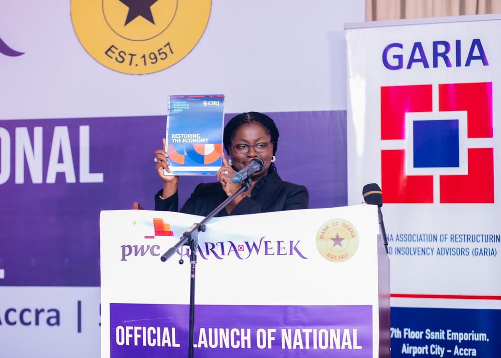 Elsie Addo Awadzi, Editor-In-Chief of the Maiden Journal and 2nd Deputy Governor of the Bank of Ghana speaking at the launch of the Journal