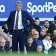 Manuel Pellegrini looks on from the touchline during his first Premier League win as West Ham manager, a 3-1 success away to Everton