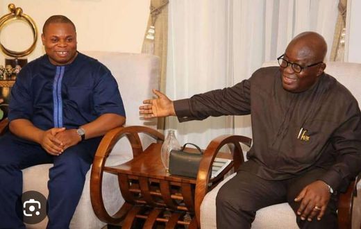 Franklin Cudjoe with Nana Addo