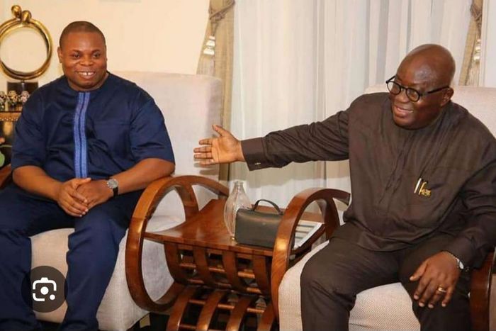 Franklin Cudjoe with Nana Addo