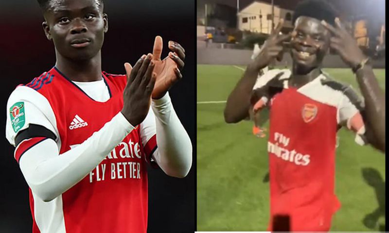 See video of Bukayo Saka's look-alike in Ghana