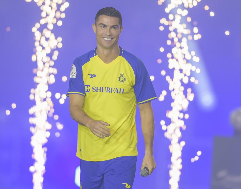 Cristiano Ronaldo at his Al Nassr unveiling