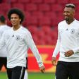 Jerome Boateng (R) with Leroy Sane was a key part of the Germany team that flopped in Russia