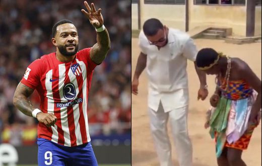 Watch: Memphis Depay dances Adowa he learned in Ghana after scoring for Atletico Madrid