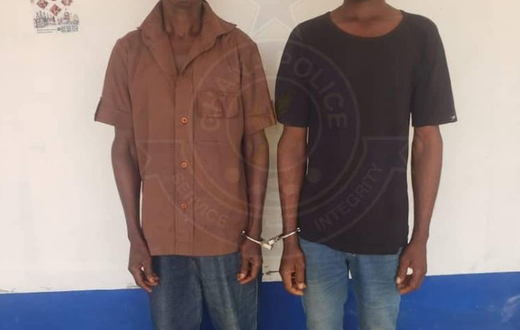 Police arrest two men for erecting unauthorized roadblocks