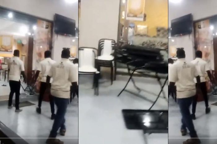 Quick Credit staff storm Accra restaurant, fight workers, lock it up over unpaid loan
