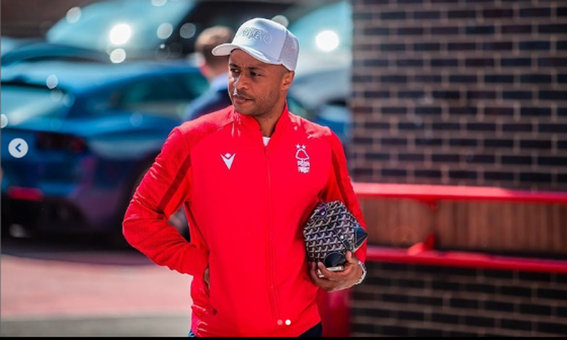 Andre Ayew celebrates as Nottingham Forest survive relegation