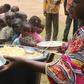 Central African Republic children receiving food aid in 2014. UNICEF says 1.5 million children nationwide are in need of humanitarian assistance