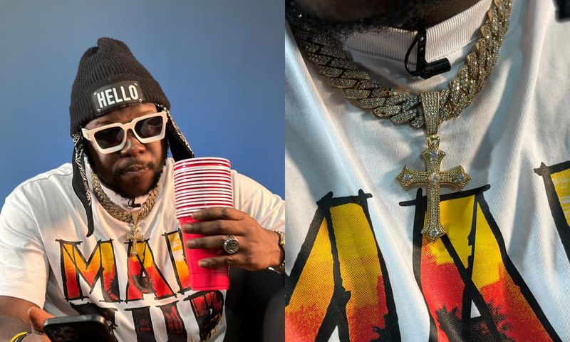 Video: Medikal shows off GHc700K necklace