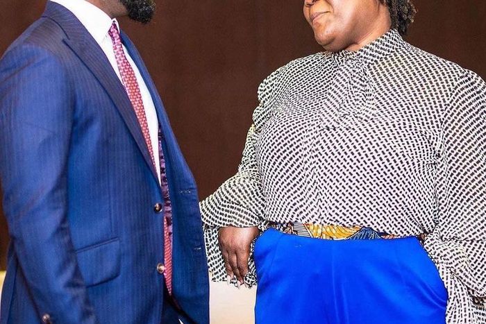 Sarkodie and his lawyer, Cynthia Quarcoo.