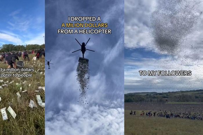 Czech influencer dropped $1 million cash from a helicopter to his fans as gift (VIDEO)