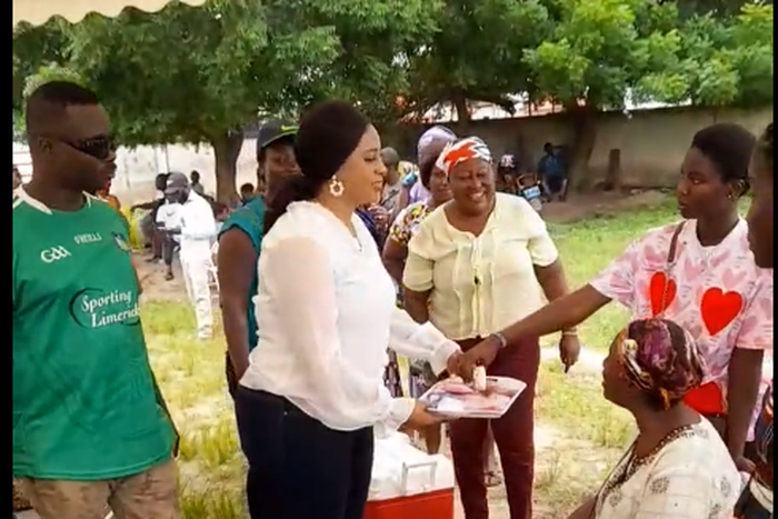 Adoa Safo shares yoghurts