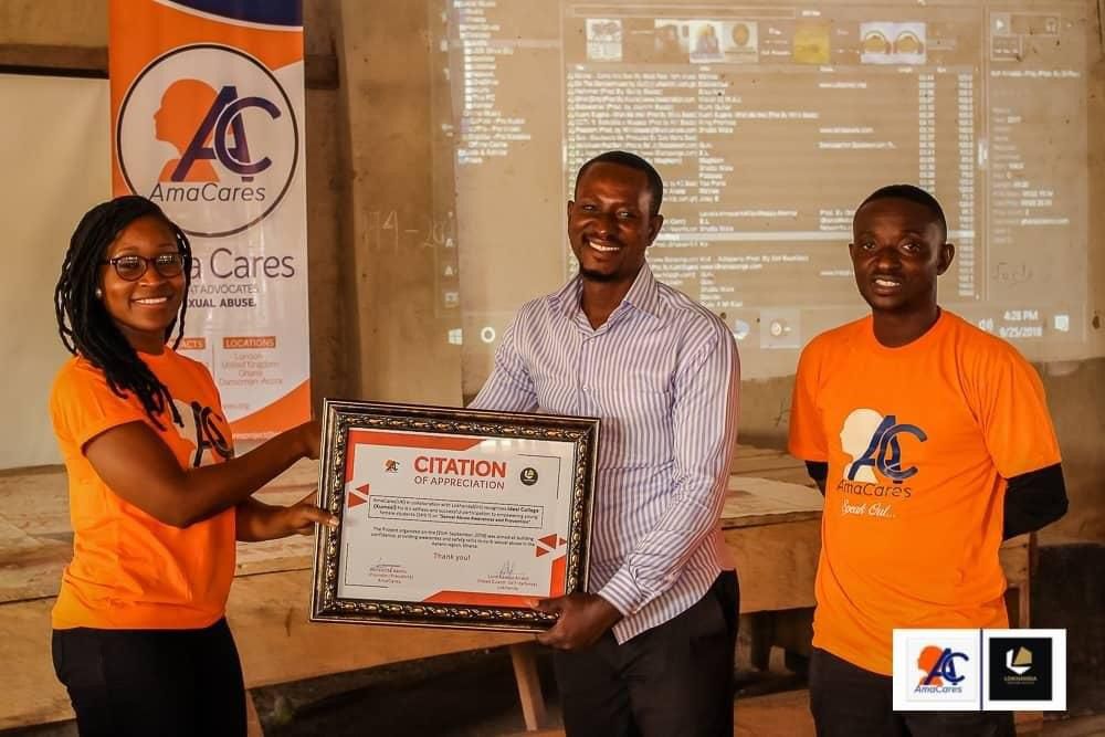 AmaCares (UK), Lokhanda empowers 300 Ideal College female students against sexual abuse in Ghana