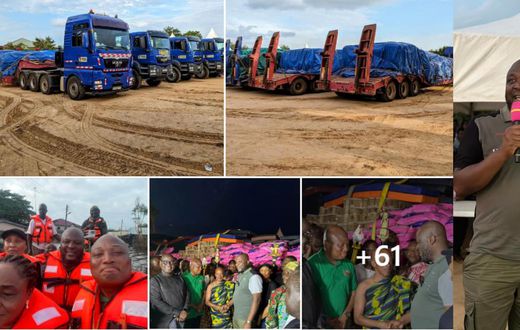 Ibrahim Mahama storms Volta Region with ‘biggest’ donation to Akosombo dam spillage victims