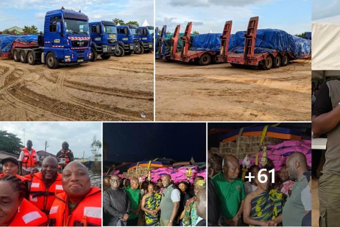 Ibrahim Mahama storms Volta Region with ‘biggest’ donation to Akosombo dam spillage victims