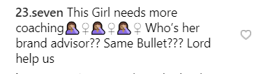 Instagram comment