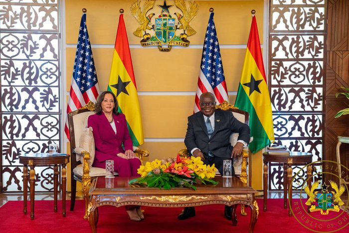 Kamala Harris with Nana Addo
