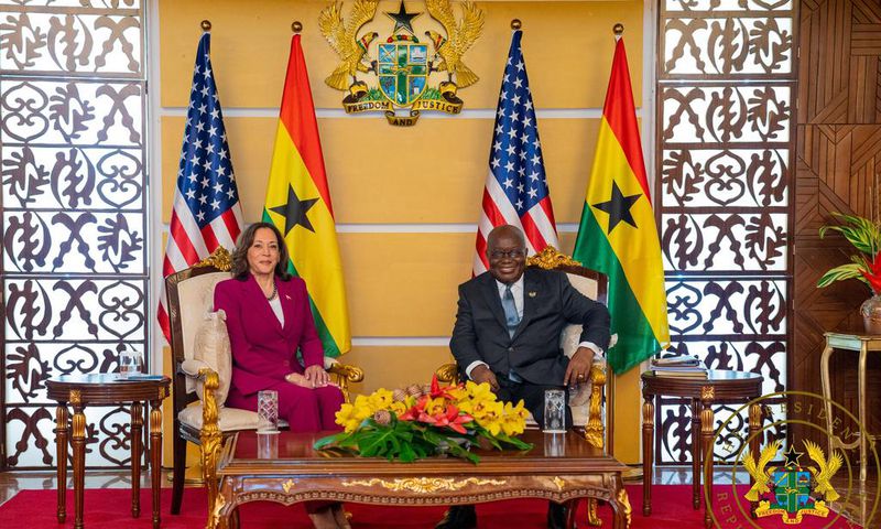 Kamala Harris with Nana Addo