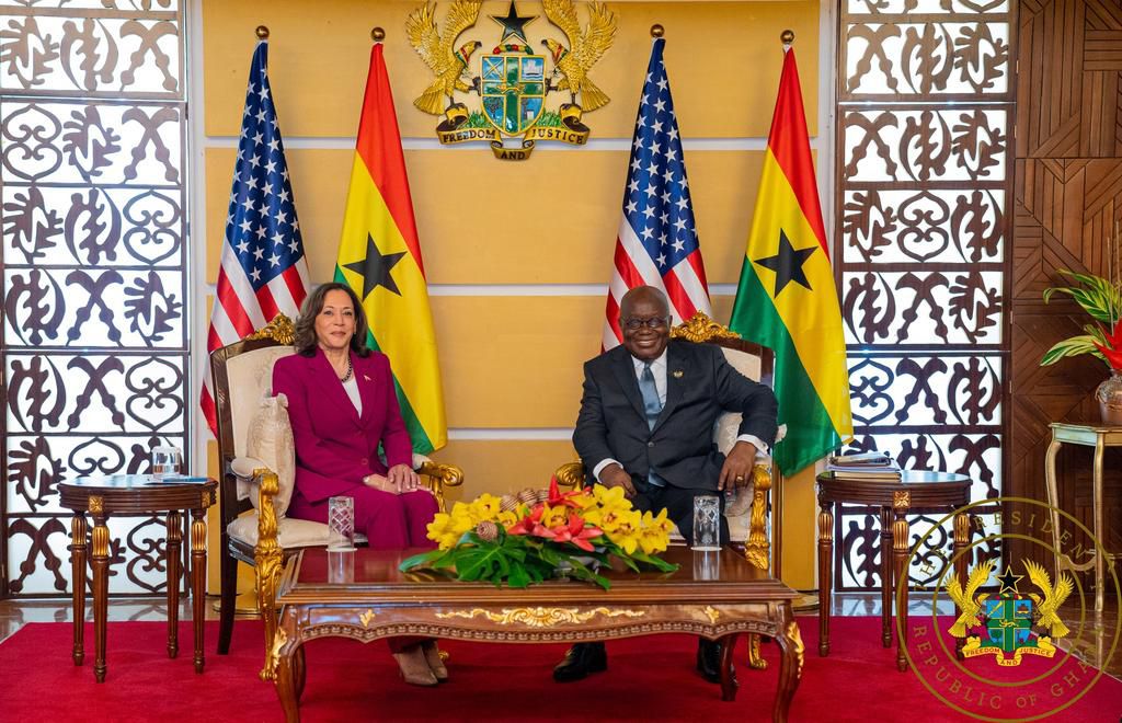 Kamala Harris with Nana Addo