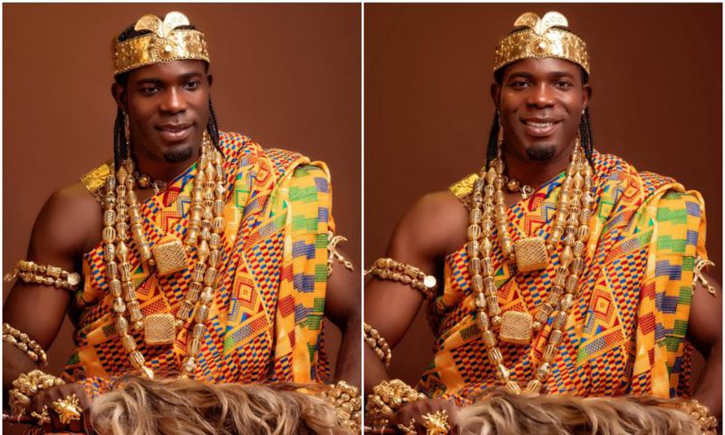 Ati Zigi: Ghana goalkeeper celebrates 27th birthday in regal traditional outfit (Photos)