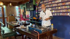 Harry Khubchandani in his show kitchen