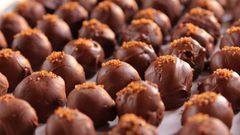 Salted chocolate truffles