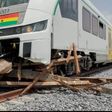 The train involved in the accident during the test run.