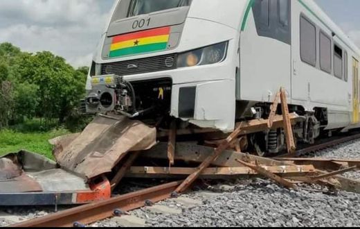 The train involved in the accident during the test run.