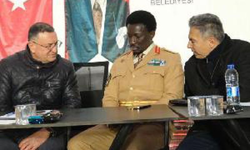 Turkish politician Dr. Lütfü Savaş thanks Freedom Jacob Ceaser for coming to support