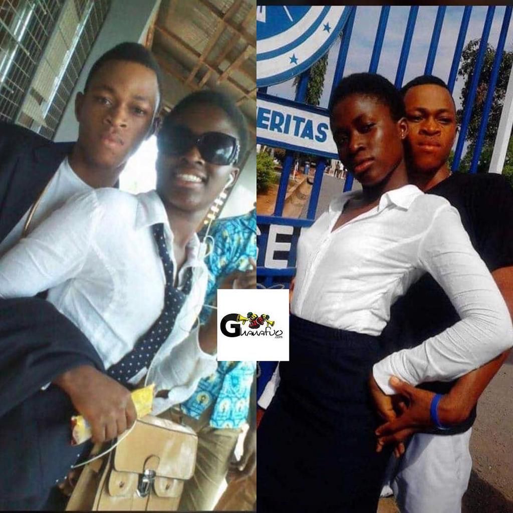 Fella Makafui with high school sweetheart