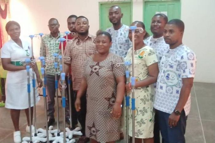 UPNMG donates drip stands to the Volta Regional Hospital