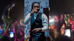 Amerado lands in the hospital after falling on stage (VIDEO)