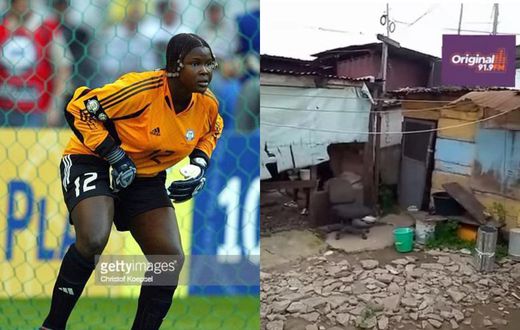 Video: Ex-Black Queens goalkeeper Memunatu Sulemana now lives in wooden kiosk