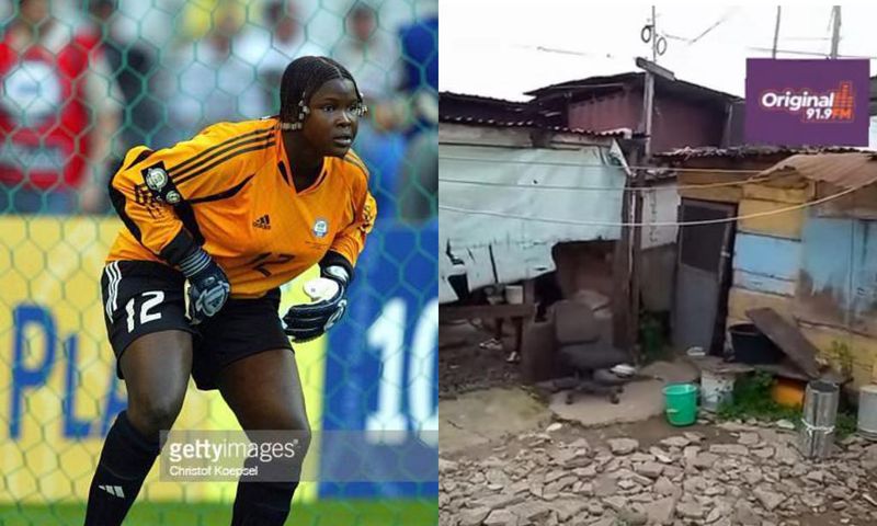 Video: Ex-Black Queens goalkeeper Memunatu Sulemana now lives in wooden kiosk