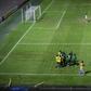 The Super Eagles celebrate their opening goal against South Sudan in the Accra Sports Stadium.