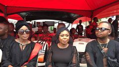 Afia Shwarzenegger, Mzbel, Nana Tornado, others spotted at Ebony's funeral