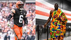 NFL star Jeremiah Owusu-Koramoah reps Ghana at season opener with elegant Kente