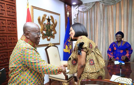 President Nana Addo Dankwa Akufo-Addo with EC boss Jean Mensa