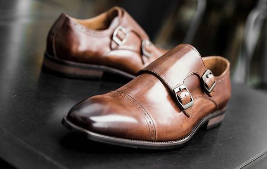 Clean leather shoes