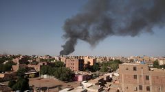 Smoke is seen in Khartoum, Sudan, Wednesday, April 19, 2023.AP Photo/Marwan Ali, File