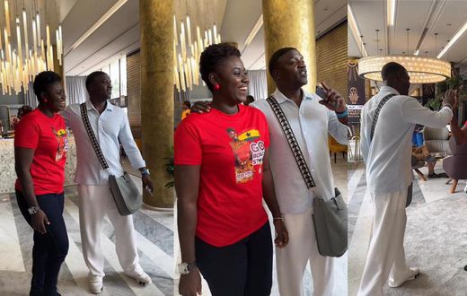 Akon amazed by Afua Asantewaa's sing-a-thon as they meet in Ivory Coast (VIDEO)