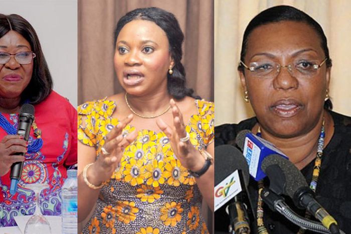 Akosua Frema Osei-Opare, Charlotte Osei and Betty Mould Iddrisu