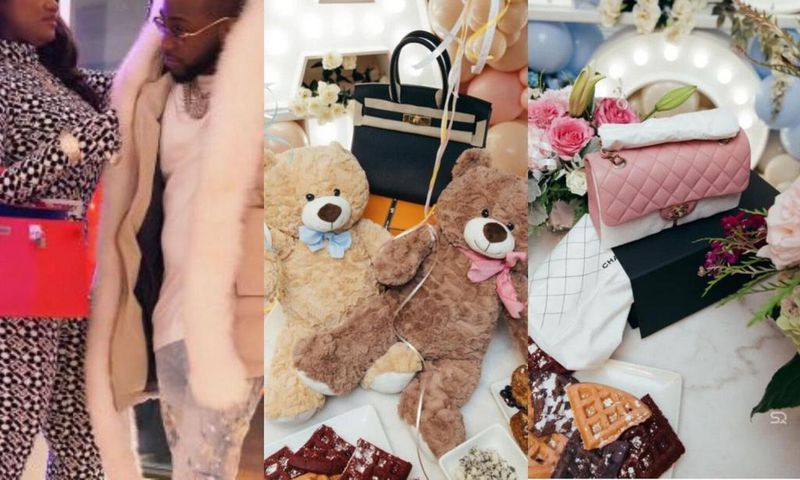 Davido gifts Chioma designer bags as welcome home gift