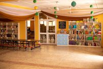 Interior of Read2Lead library at Kotei, Kumasi
