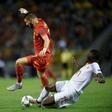 Kevin Mirallas (L) spent the second half of last season on loan at Olympiakos in Greece.