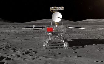 chang e 4 moon lunar rover front china chinese flag casc