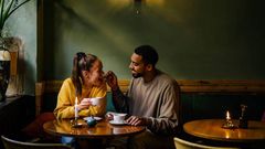 A young couple on a date